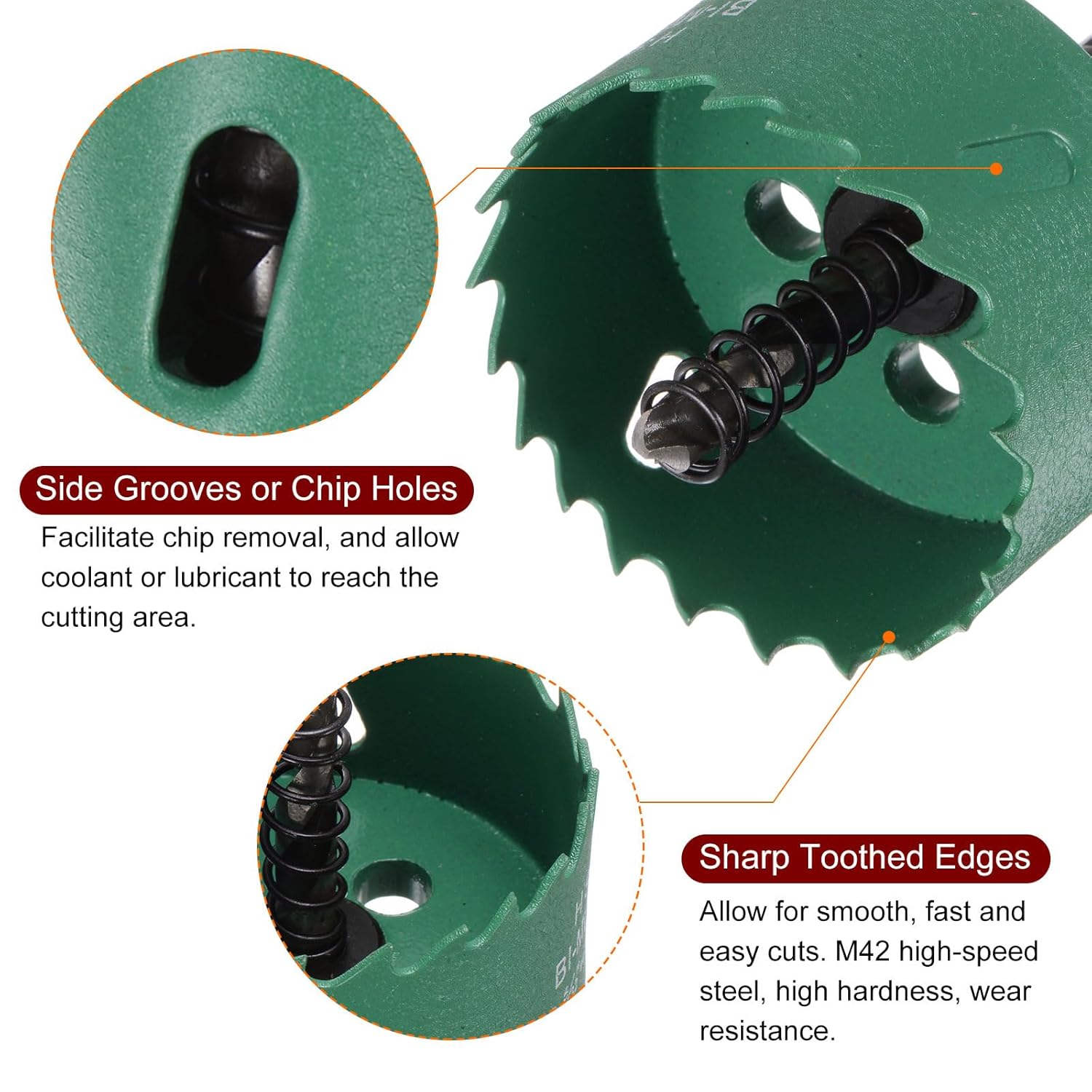 HARFINGTON Bi-Metal Hole Saw 55mm (2-3/16") M42 HSS (High Speed Steel) Hole Saw Drill Bit Cutter for Wood Plastic Metal Sheet Plasterboard