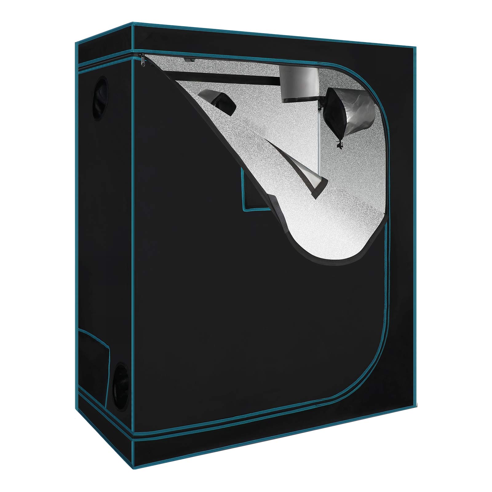 Hydroponic Mylar Grow Tent, FIRSTGO 48"x24"x60" Plant Growing Tents with Observation Window and Removable Floor Tray for Indoor Plant Growing