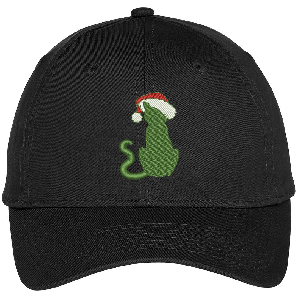 Trendy Apparel Shop Cat with Santa Hat Embroidered Adjustable ...