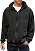 Hoodies for Men Zip Up Acid Washed Scuffers Hooded Full Zipper Pocket Jackets Winter Fall Long Sleeve Coats Clothes