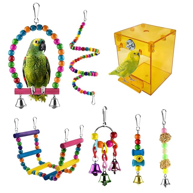 QeeHeng Bañera para pájaros, caja de baño para pájaros