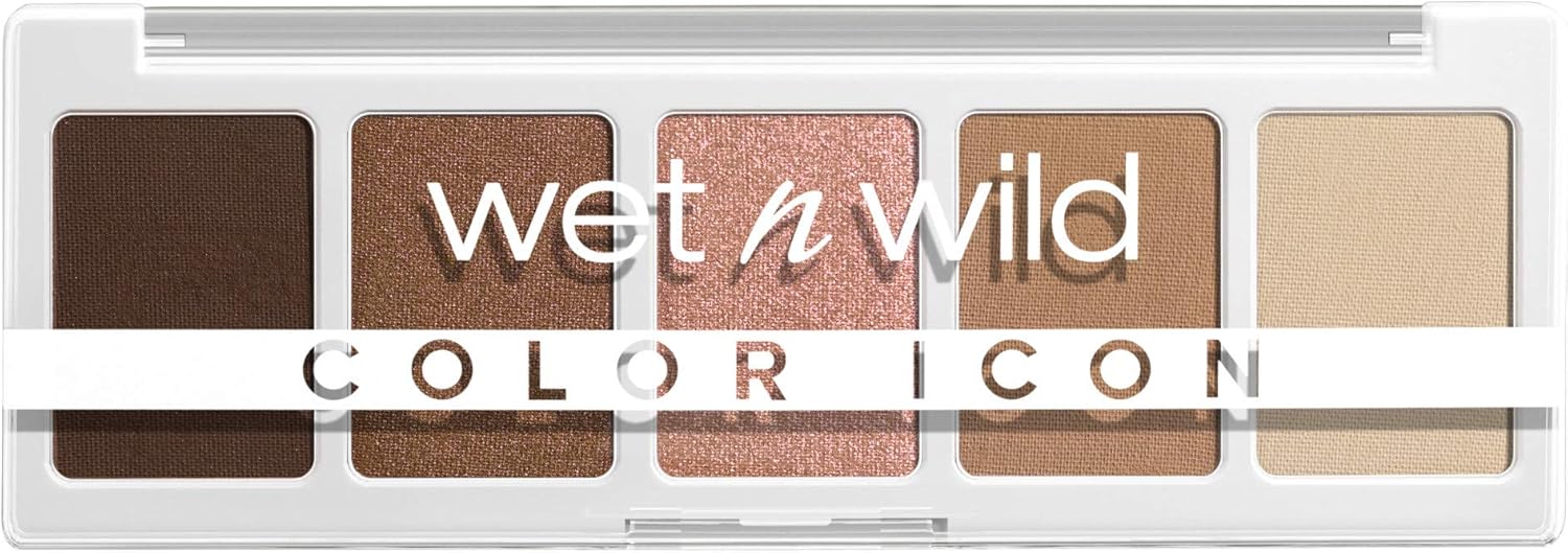 wet n wild, Paleta Color Icon 5-Pan, Paleta de Sombras de Ojos, 5 Colores Intensamente Pigmentados para el Maquillaje Diario, Fórmula de Larga Duración y Fácil de Difuminar, Walking On Eggshells