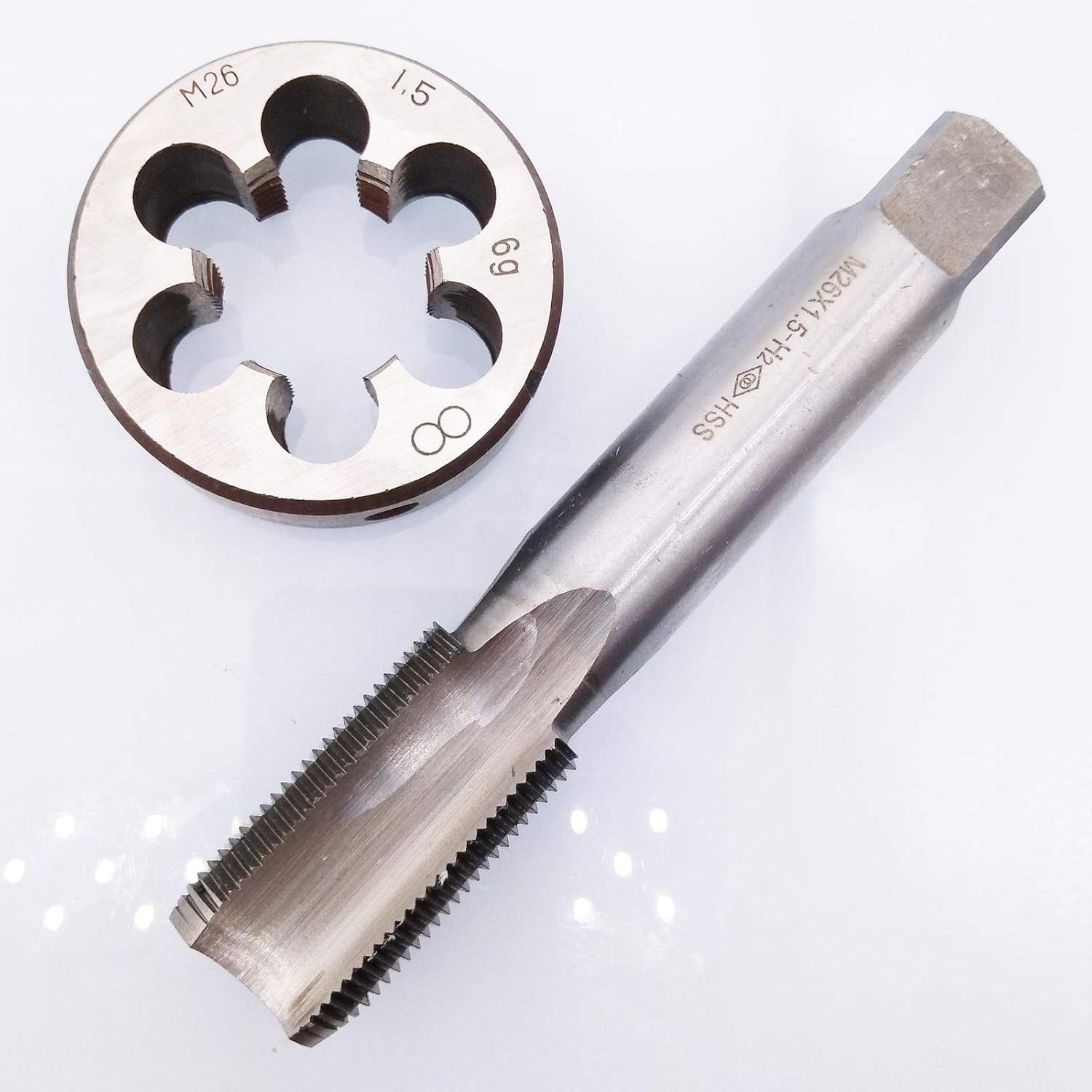 HSS M26 x 1.5mm Tap and M26 x 1.5mm Die Metric Thread Right Hand