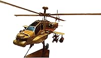 Vista 5 de AH64 Apache Mahogany Wood Desktop Helicóptero