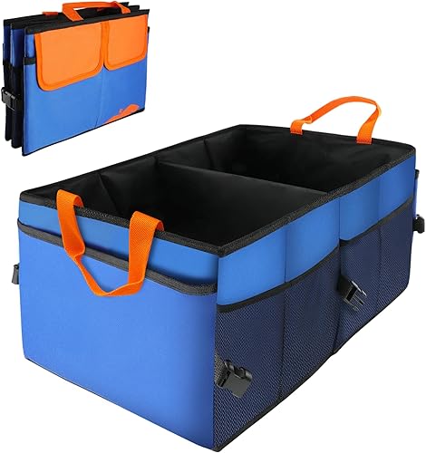 Organizador de maletero de automóvil, organizador plegable de múltiples compartimentos y almacenamiento, accesorios para camiones y automóviles para
