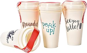 Reusable coffee cup with lids, Plastic Travel Cups 8 pcs -16oz