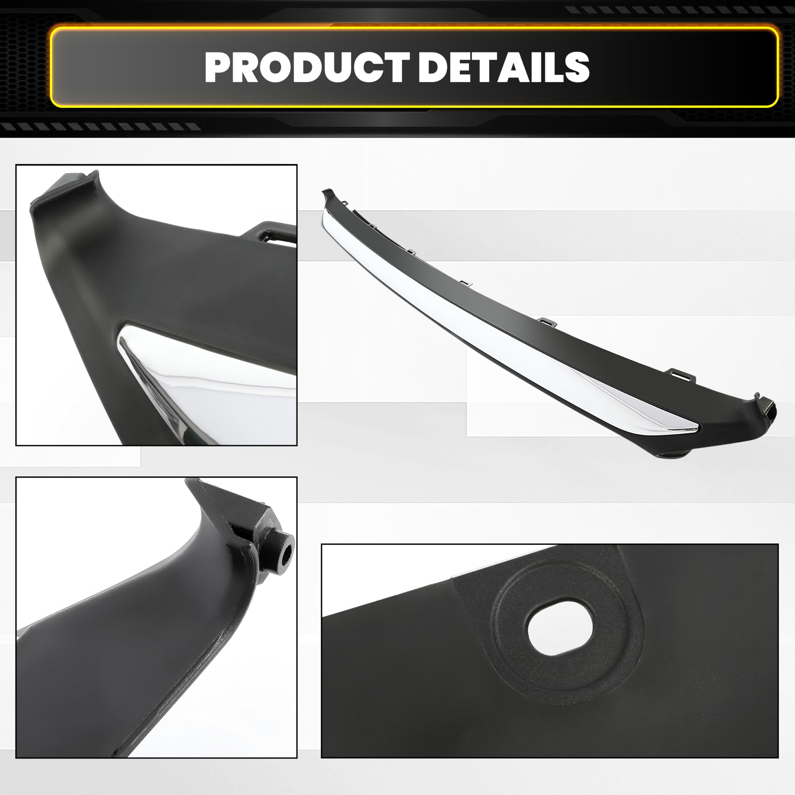 Front Bumper Trim Lower Chrome Compatible with 2013-2015 Honda