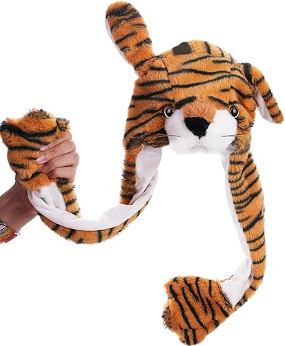 Miniatura 6 de Sombrero de animal para disfrazarse, fiesta de cosplay, Navidad, vacaciones, lindo gorro con solapa para niños y adultos