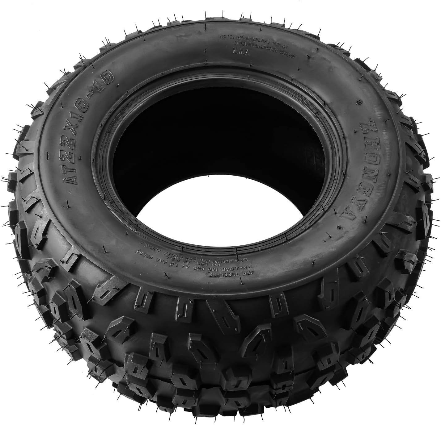 Torchbeam 22x10-10 ATV All Terrain Tires, 4Ply Bias UTV Mud Tires for Quad, UTV and Side by Side Hybrid Tread for Dirt, Snow and Trail Riding 2pack Z-183