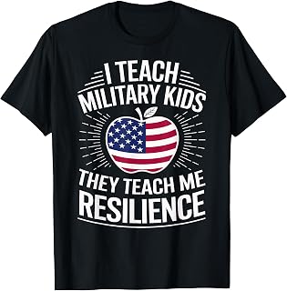 I Teach Military Kids Teacher Women Month of Military Child T-Shirt