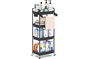 SPACEKEEPER Rolling Storage Cart: Dorm Kitchen Organizer Heaven
