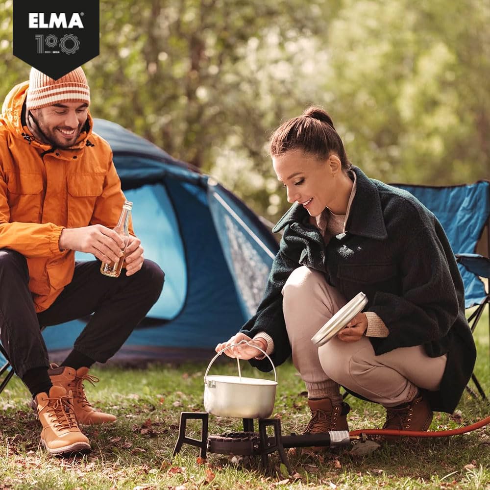 ELMA Válvula Reguladora de Gas Butano y Propano para Hornillo a Gas 8mm I Fabricado en Latón I Llave de Paso para Mangueras de Gas
