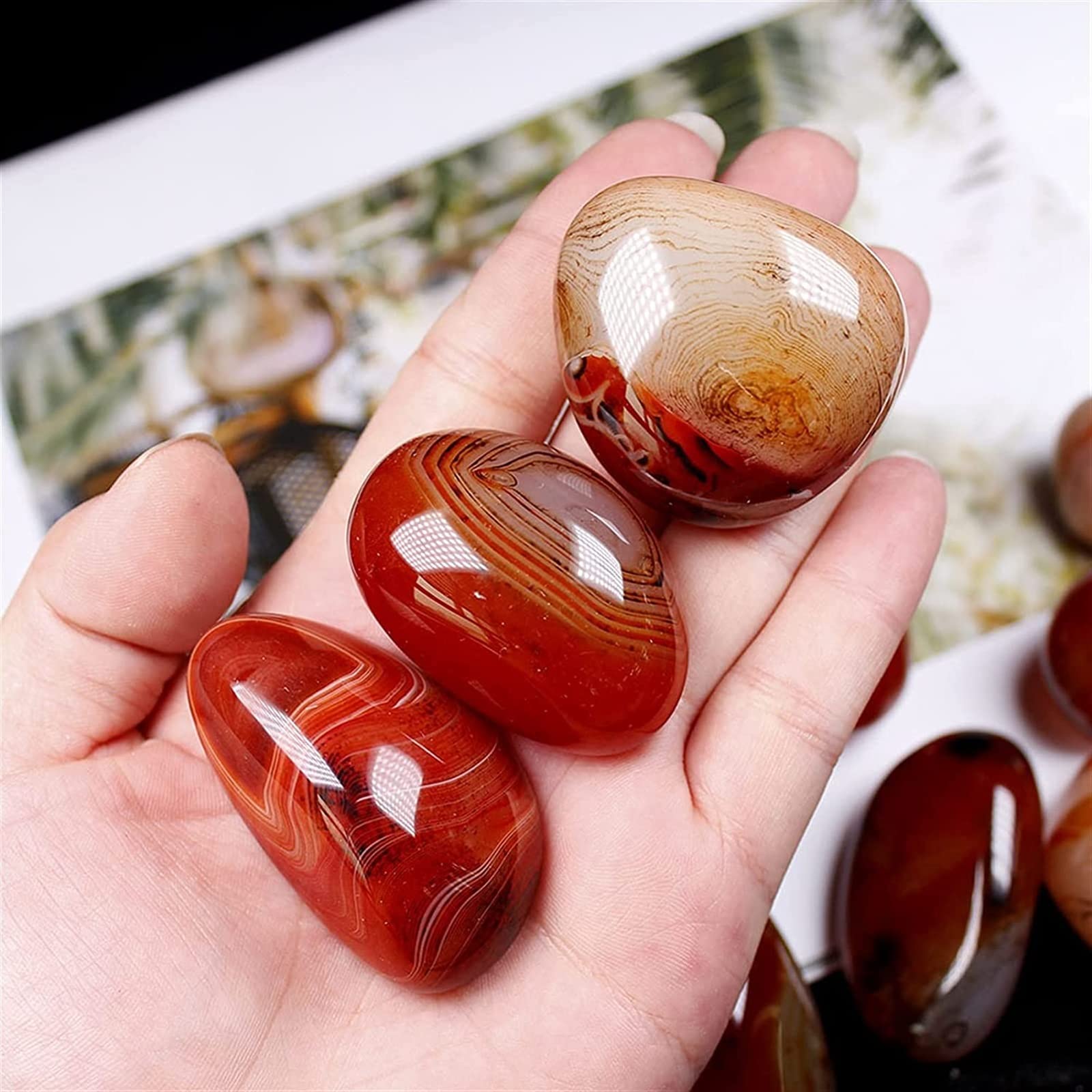 Minerales naturales reiki curante piedras de cristal tamborileadas para equilibrar la energía