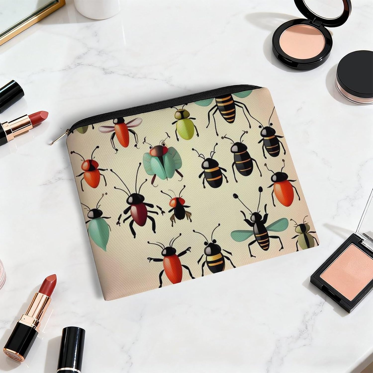 Cute Cartoon Makeup Bag Small Cosmetic Pouch with Zipper image 5
