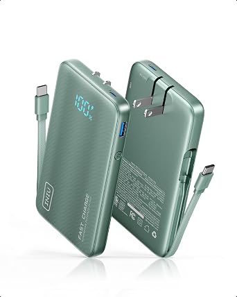 INIU 45W Fast Charging Portable Charger, 10000mAh with Built in Wall Plug