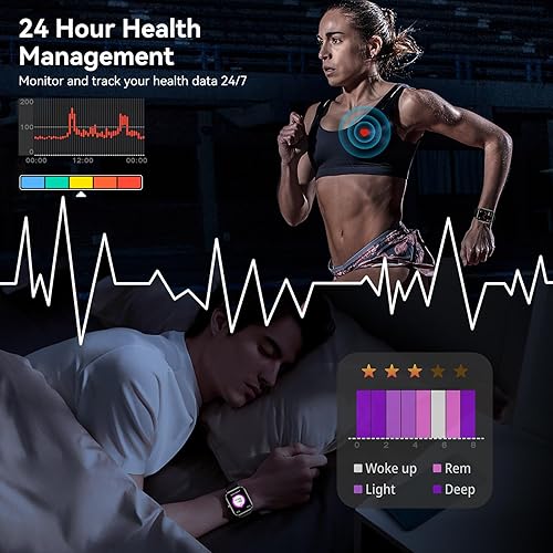 Miniatura 6 de Relojes inteligentes para mujeres y hombres, pantalla táctil HD de 1.83 pulgadas, llamadas Bluetooth, más de 130 modos deportivos profesionales,