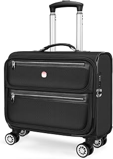 star cloud Rolling Laptop Bag, 17.3 Inch Rigid Frame Rolling Briefcase with Wheels, USB & Type-C Charging Ports, Built-in TSA Lock, Detachable Spinner Wheels, Rolling Computer Bag for Business Trave