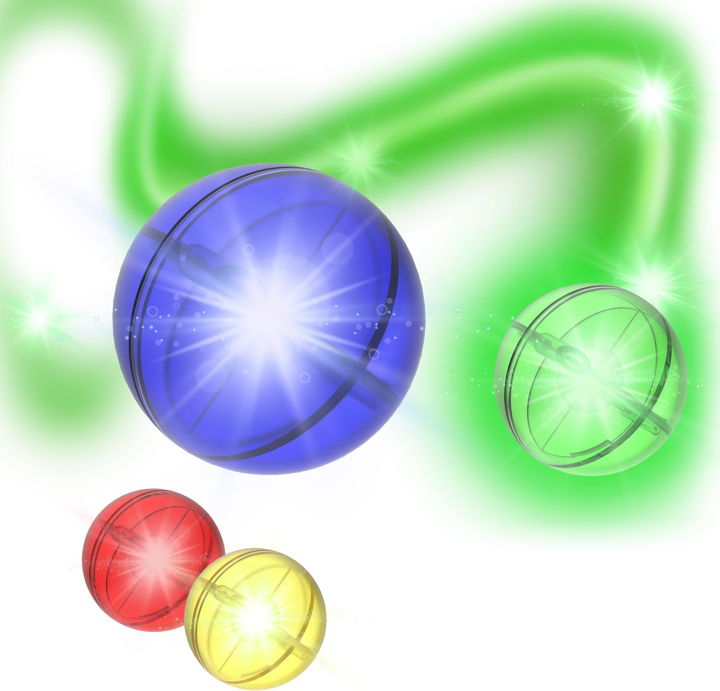 PicassoTiles Motion Activated Marbles 4pc LED Light-Up Glow in The Dark Translucent Balls for Marble Run Race Racetrack Maze Magnetic Construction Magnet Tiles Building Block STEM Education Kids Toys