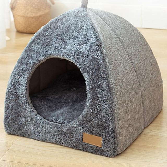 Cat Bed For Indoor Cats, Pet Dog Cave Bed, Pet Tent Cave Igloo Bed For Cats/Small Dogs, Kitten Bed Cat Tent, Cat Bed House With Removable Washable Cushion