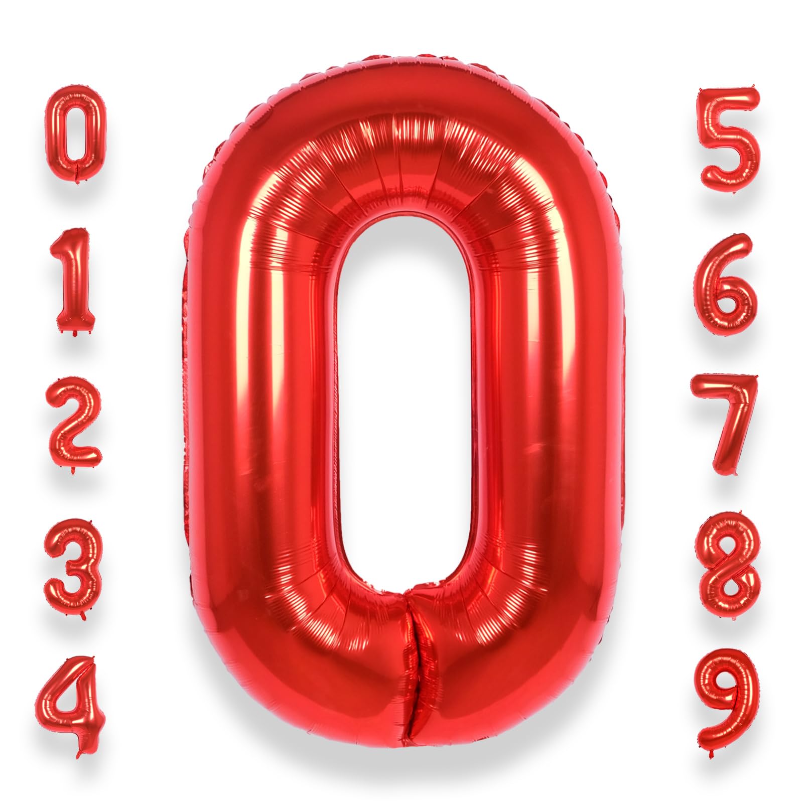 Red Large Number 26 Balloons: 40 Inch Big Foil Number Balloons Giant Helium Balloon Age 0-9 Mylar Balloon for 26th Birthday Party Baby Shower Anniversary Decorations — image 1