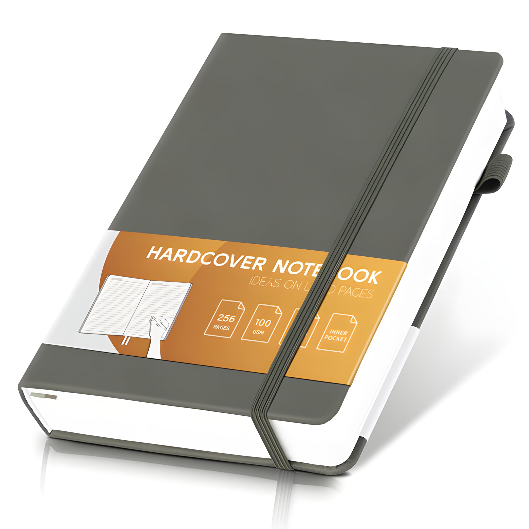 Cuir texturé épais et papier 100 g/m² pour ce journal ligné de qualité supérieure MINICAGIE
