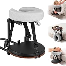 2-in-1 Adjustable Height & Angle Massage Headrest with Armrest for Bed