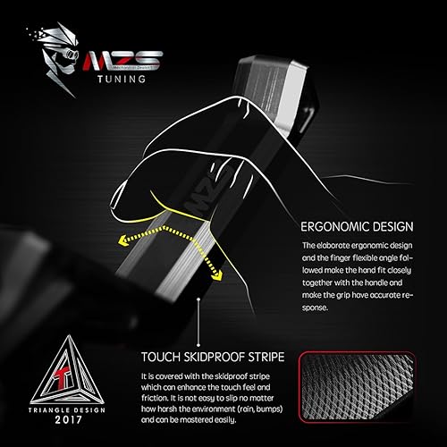 Miniatura 5 de Cambio de palanca de embrague de freno MZS para Honda Kawasaki Suzuki Yamaha Aprilia BMW Ducati KTM Triumph, NegroRojo (Black Lever Red Adjustable)