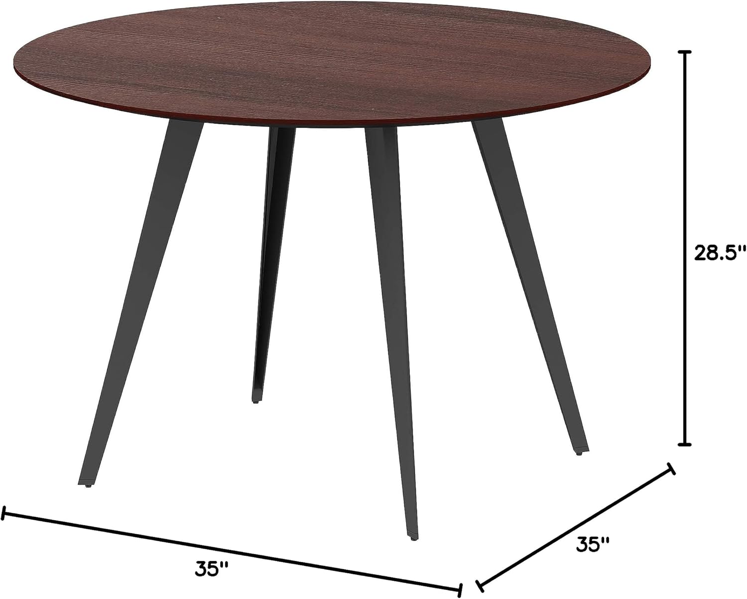 Lorell Round Conference Steel Table Base, Black : Office Products