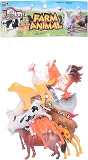لعبة مجموعة حيوانات صغيره من farm animal بلاستيك - ألوان متعدده - من (GTG TOYS)