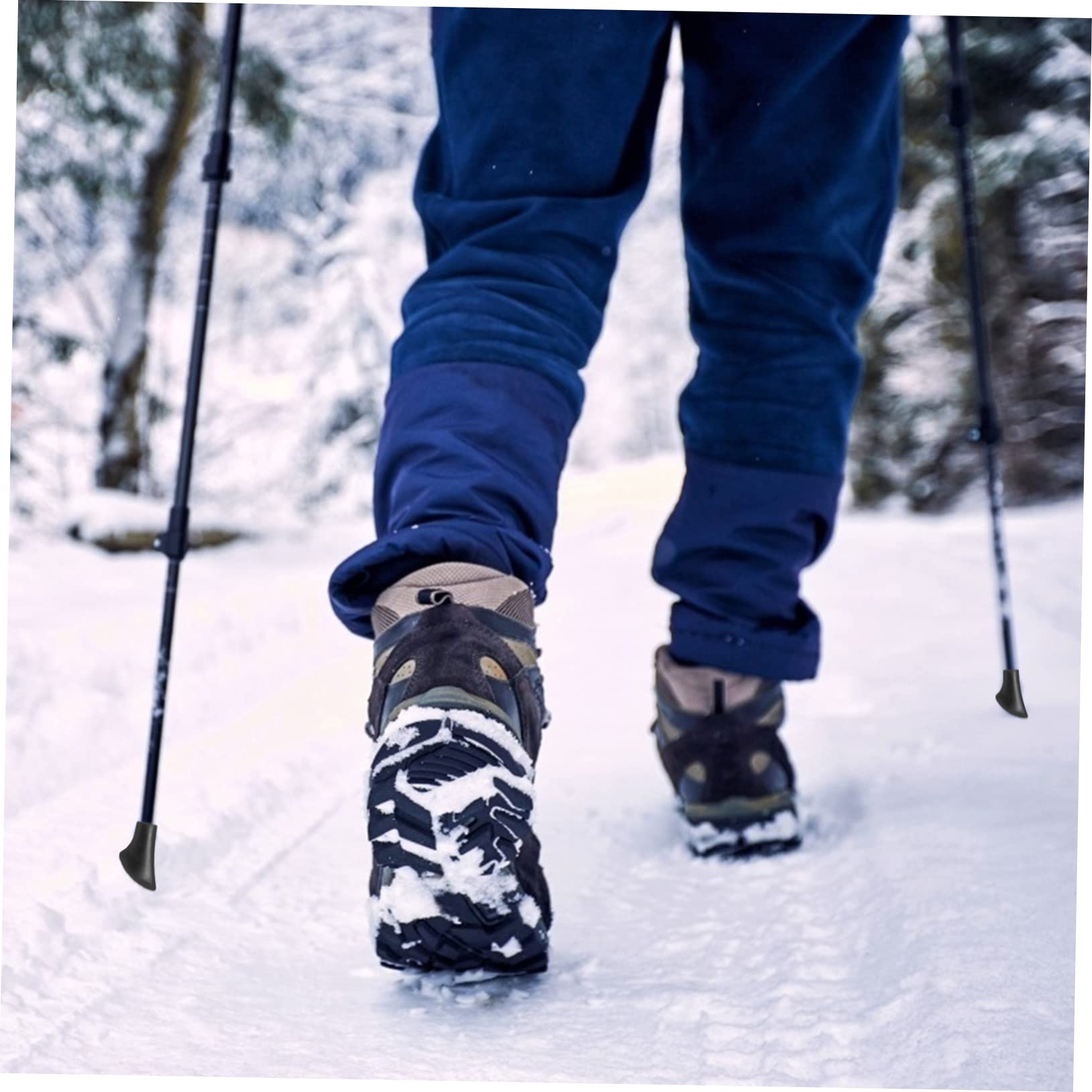 LIOOBO 16pcs Trekking Poles Tip Covers Hiking Pole Foot Covers Skid Protectors for Hiking