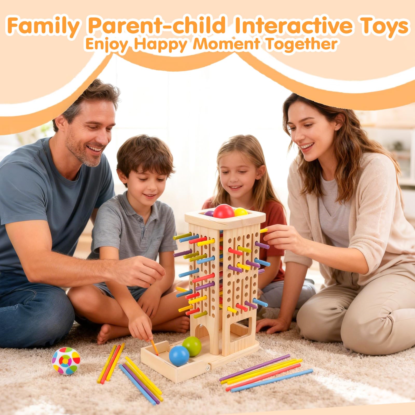 Juego Montessori De Madera Para Niños 48 Palitos De Colores | Envío gratis Juego Montessori De Madera Para Niños 48 Palitos De Colores | Envío gratis