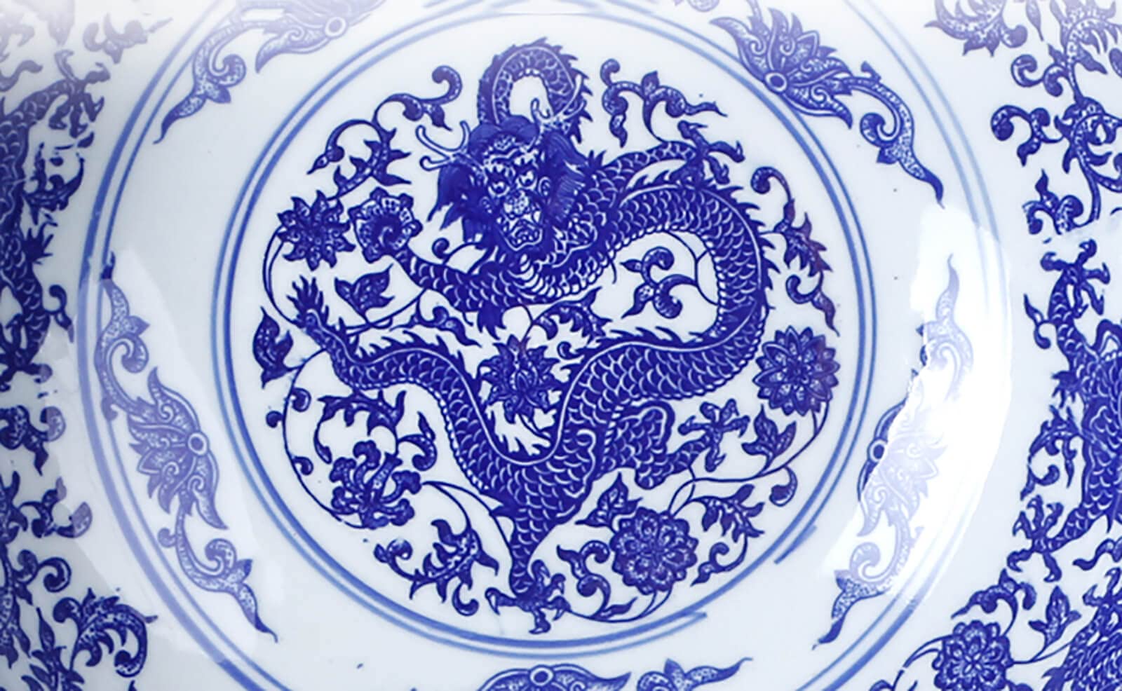 Umywalka orientalna z motywem niebiesko-białej porcelany, duże miski do serwowania, miski na sałatki, miski na owoce/749