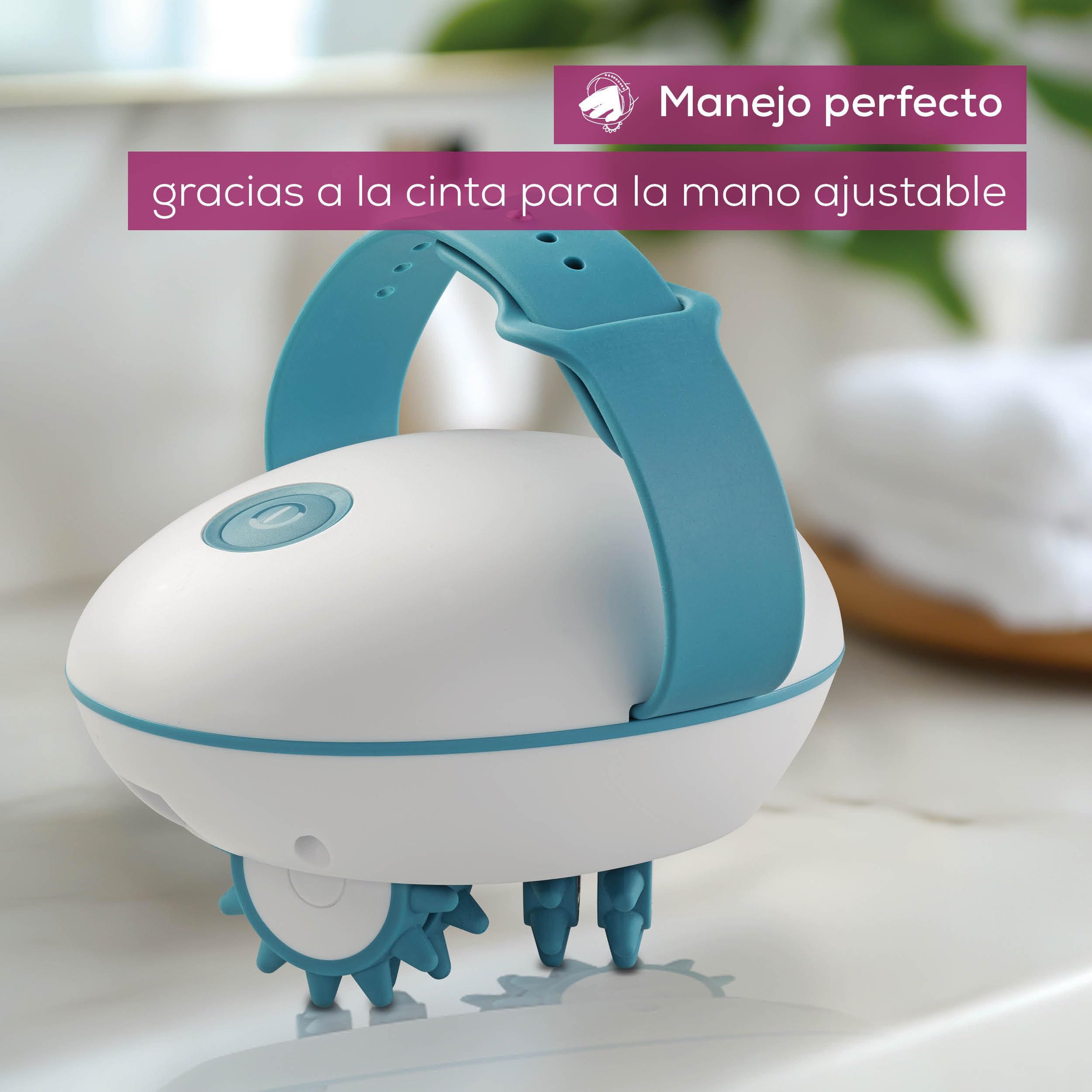 Beurer CM 51 Aparato de masaje anticelulítico para una piel más tersa, masaje eficaz del tejido conectivo, rodillo de masaje eléctrico con 2 niveles de intensidad y mango ajustable, diseño ergonómico