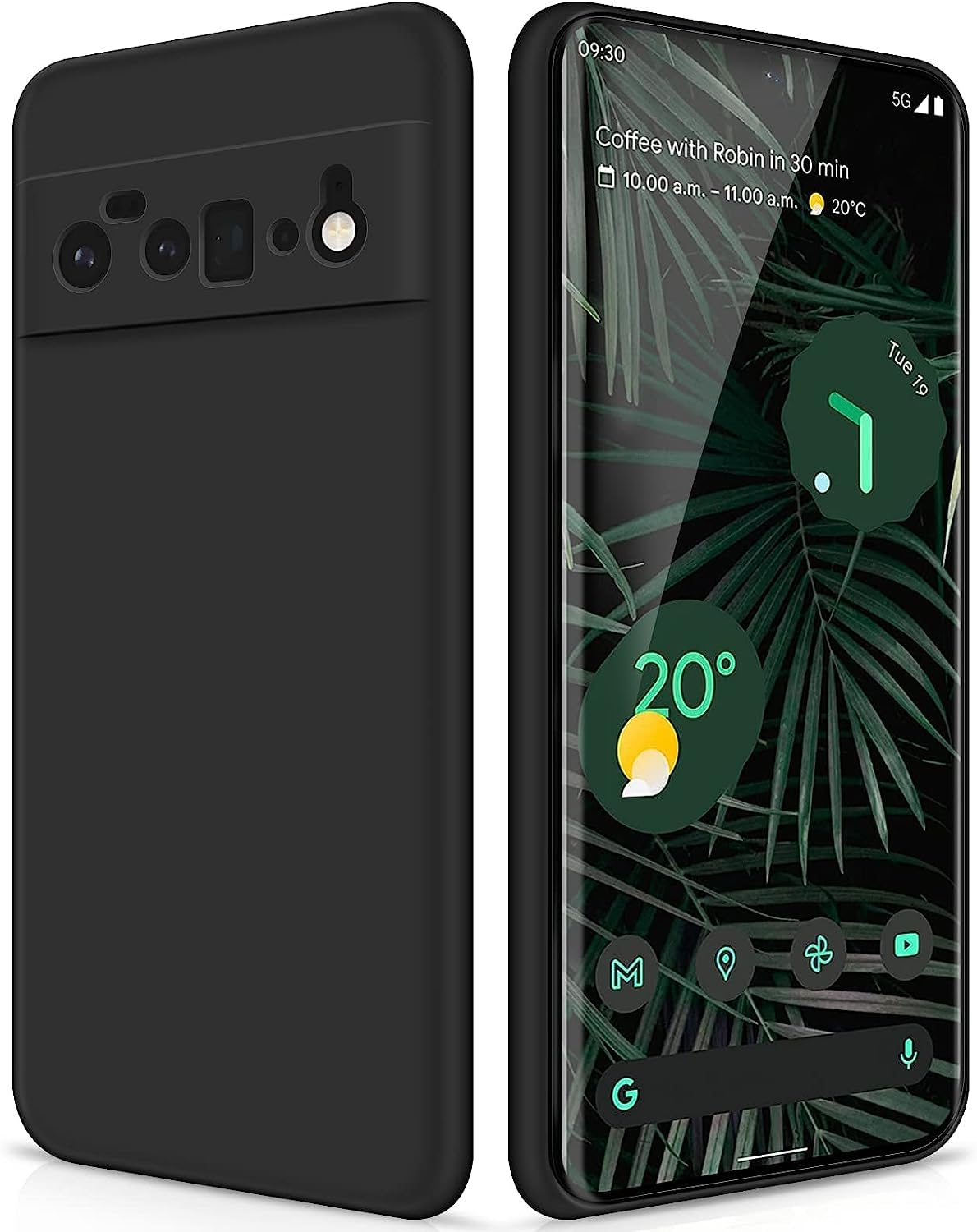 Zubitech Case for Google Pixel 6 Pro Slim Fit Cover, Soft Flexible TPU Cover Matte Finish, Anti-scratch Case Anti-fingerprint Flexible Cover Best Camera Protection Compatible for Google Pixel 6 Pro