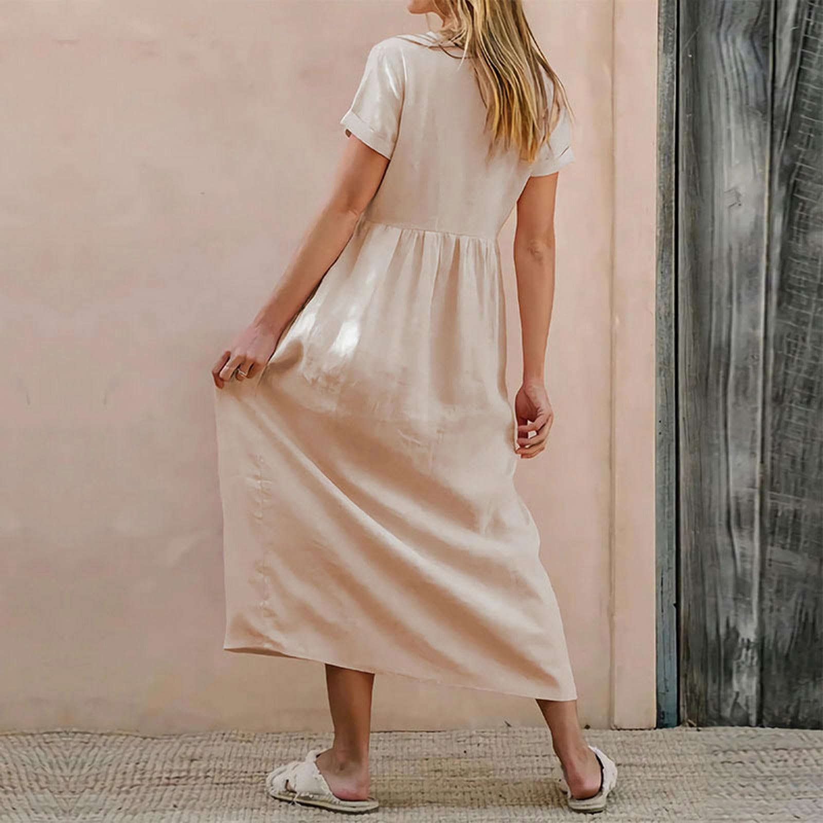 Vestidos de verano para mujer, elegante, holgado, YYEFNMAZ