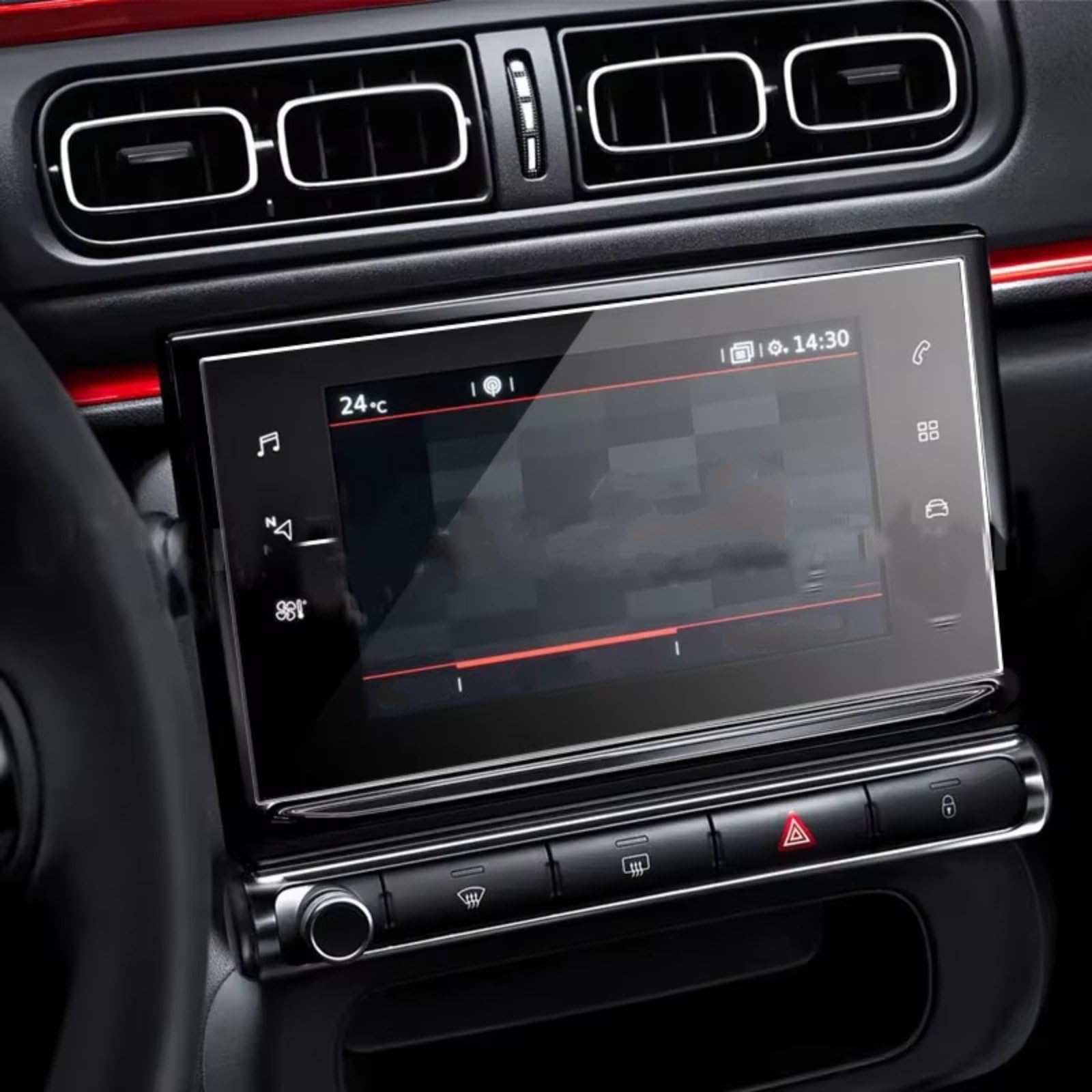 Compatible avec Citroën C3 et Aircross (2016-2020) : Film Protecteur d'écran en Verre trempé pour système d'infodivertissement GPS.