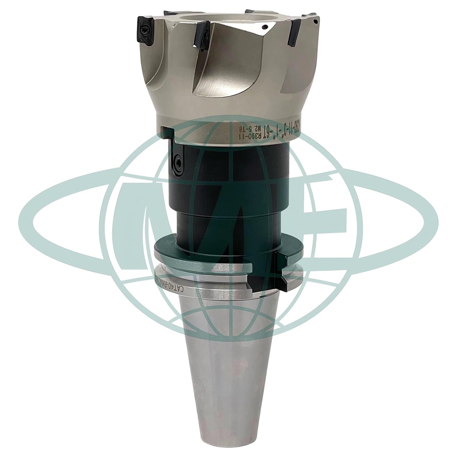 CME 3" 90° Indexable Face Mill w/ CAT40 Arbor, R390 Inserts Included, 6 Flutes