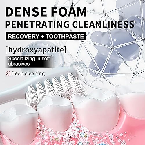 Miniatura 4 de 10% Nano Hidroxiapatita Pasta de dientes para reparación avanzada del esmalte y alivio de la sensibilidad, sin flúor, menta fresca, pasta dental