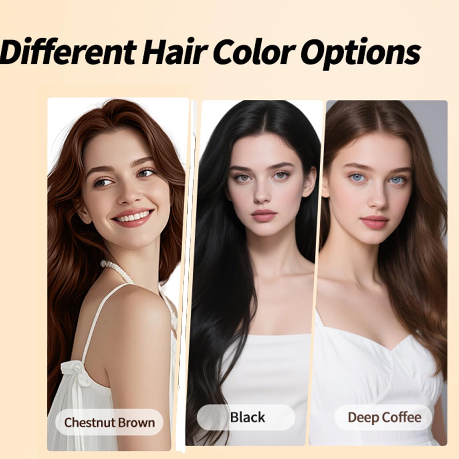 Baorder Shampoo Tinta per Capelli Castano Ramato 3 in 1, Tinti per Donne e Uomini, Copre i Capelli Bianchi, Colore Lunga Durata ed Effetto Immediato, 400 ml
