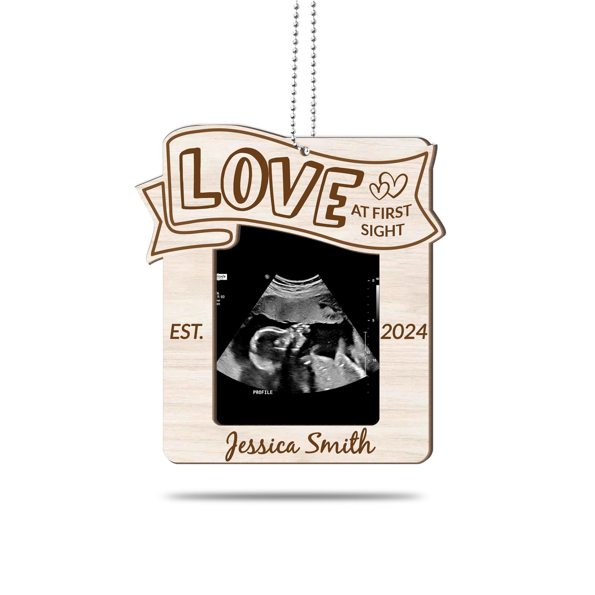 SUNGHENON Personalized Ultrasound Picture Frames - Love At First Sight, Love At First Sight Frame Ultrasound, Sonogram Picture Frame