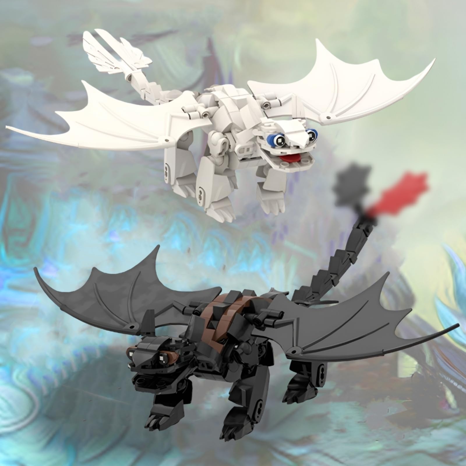 Night Black Dragon Building Blocks Set, 238 PCS Night Toothless Dragon Building Kits, MOC Animal Bricks Toy - Image 4