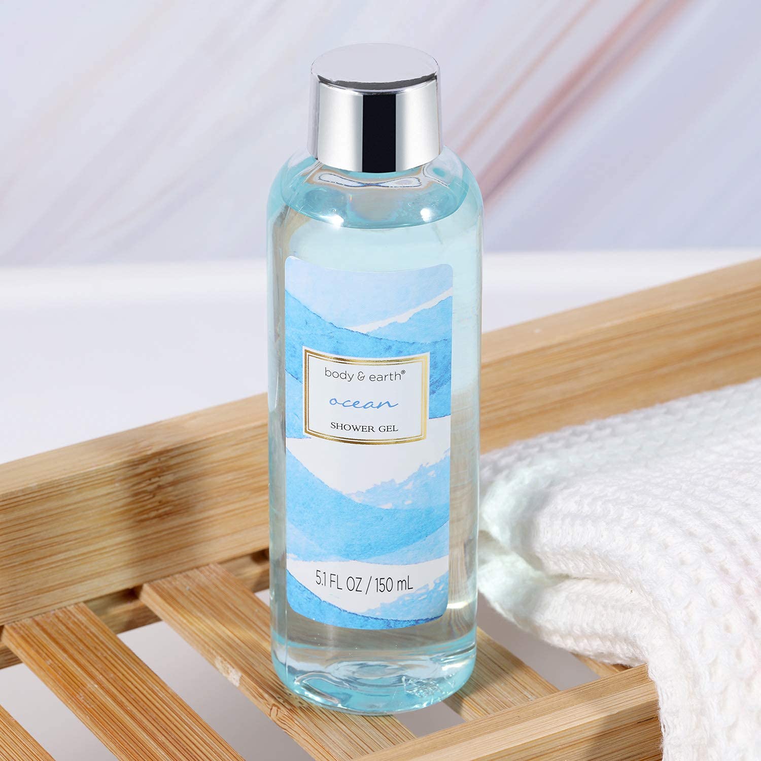 Set de Regalo de Baño con Bañera para Mujeres, Set de 6 Piezas Regalo de Spa para Mujeres con Fragancia de Océano, Adecuado para Baño Dormitorio