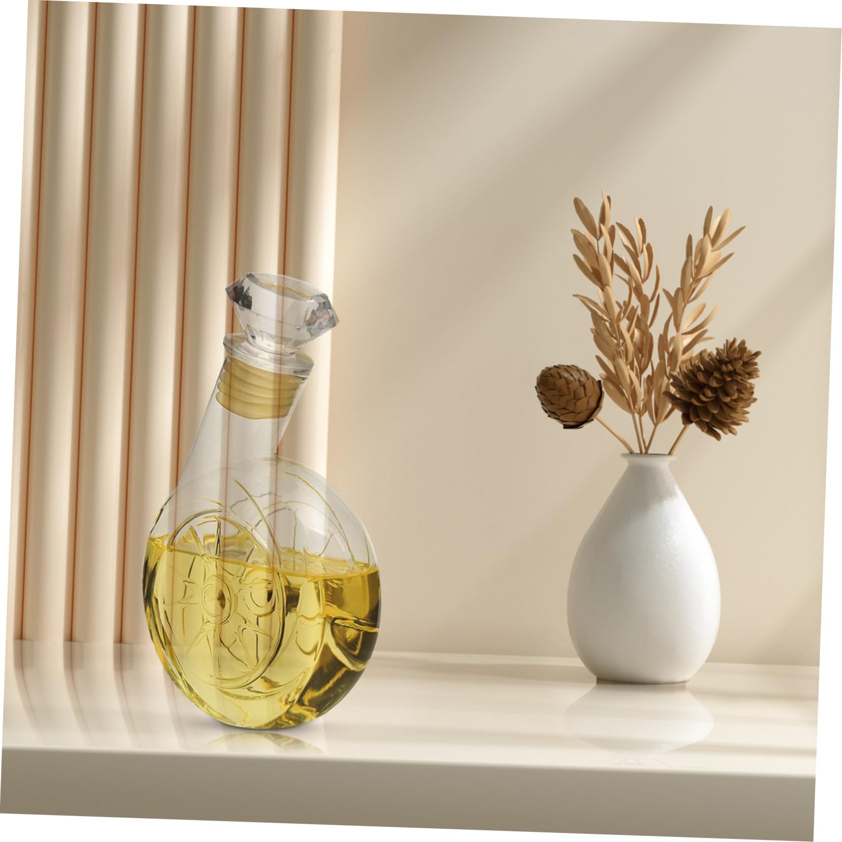 Caraffa Decanter Whisky in Vetro 500ml per Alcolici | 1 Pezzo, Uso Bar e Hotel, Contenitore per Versare e Conservare Liquori