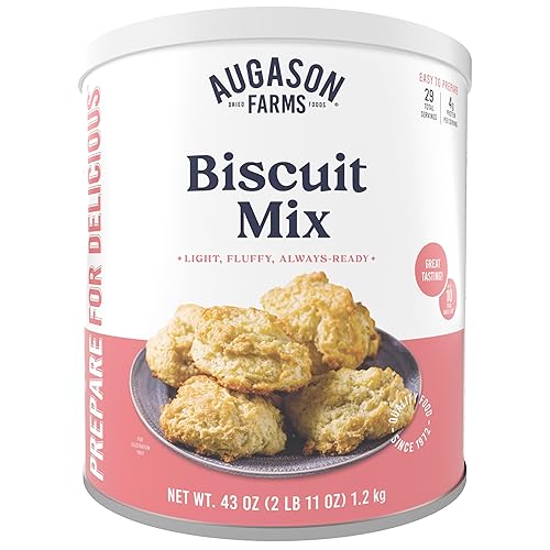 Augason Farms Buttermilk (sin levadura) Mezcla de galletas 2 libras 15 onzas No. 10 lata, 5-80410