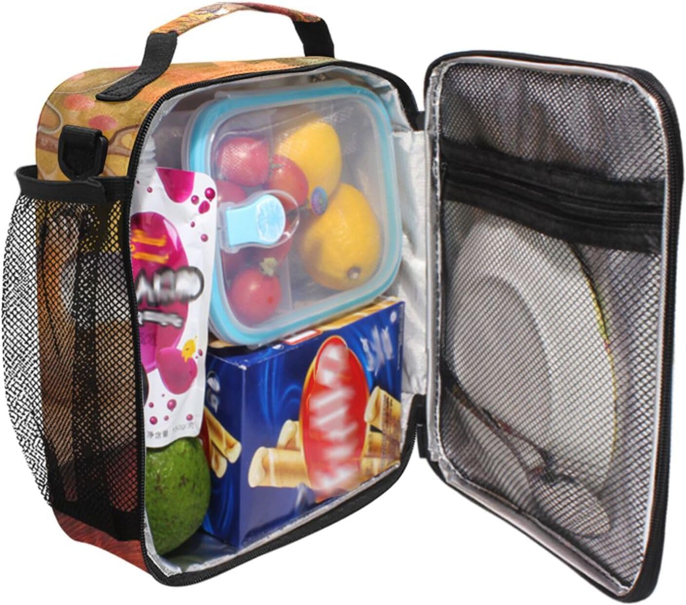 ALAZA Charming Squirrel Autumn Garden Lunch Box for Women Men Kids Boys Girls Insulated Cooler Bag with Handle & Strap image 4