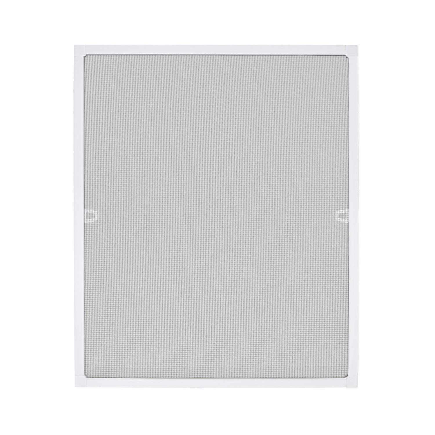 LZQ Aluminiowa rama, siatka przeciw owadom, ochrona przed owadami, wysokiej jakości roleta z włókna szklanego (120 x 140 cm, biała rama)