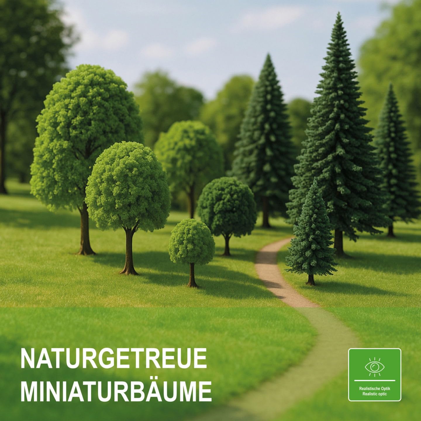 modellnatur Modellbäume & Tannen | 30 Miniatur-Bäume (3,5–14 cm) | Handkolorierter Mischwald für H0, TT, N, Z – Perfekt für Deko, Diorama, Modelleisenbahn & Landschaftsbau | 3095232 - 4
