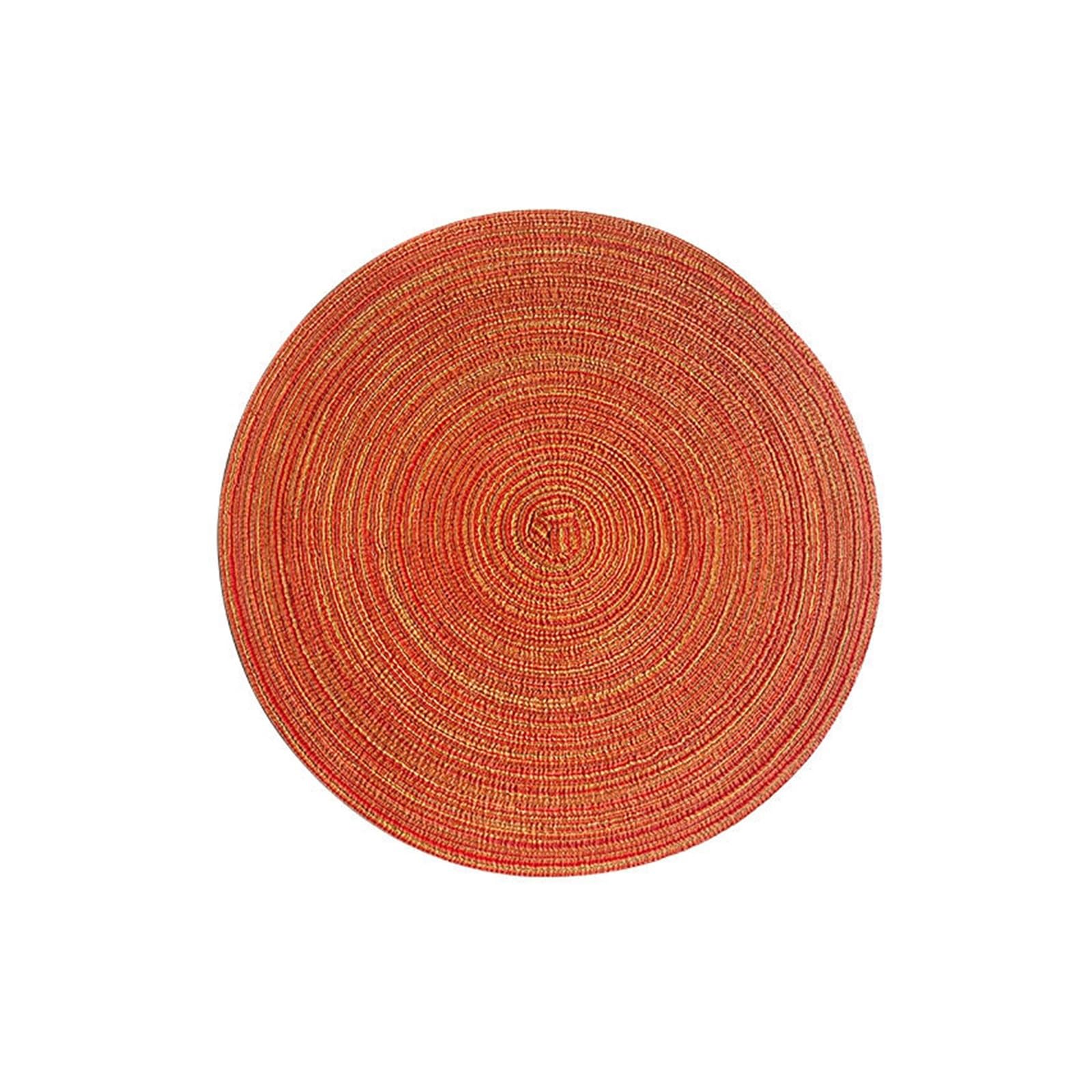 2Pcs 18CM Round Dinner Placemat Ramie Woven Cup Mat Heat Insulation Plate Coaster(H 2Pcs 18CM)