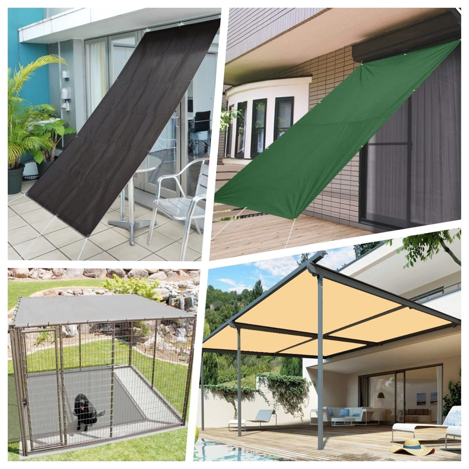 Tenda Da Sole Rettangolare 1.2x2.5m Avorio - Impermeabile Con Protezione UV 98% Per Giardino - Foto 11