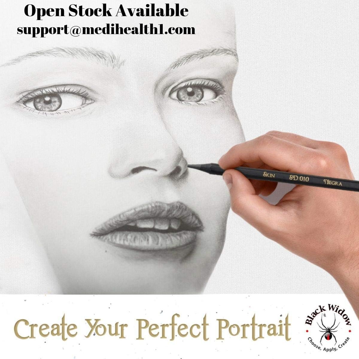 Black Widow Skin Colored Pencils for Adults - Color Pencils for Portraits and Skintone Artists - A Complete Color Range - Now With Light Fast Ratings. : Office Products